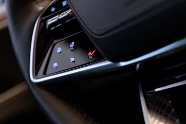 buttons inside of a Cadillac LYRIQ-V
