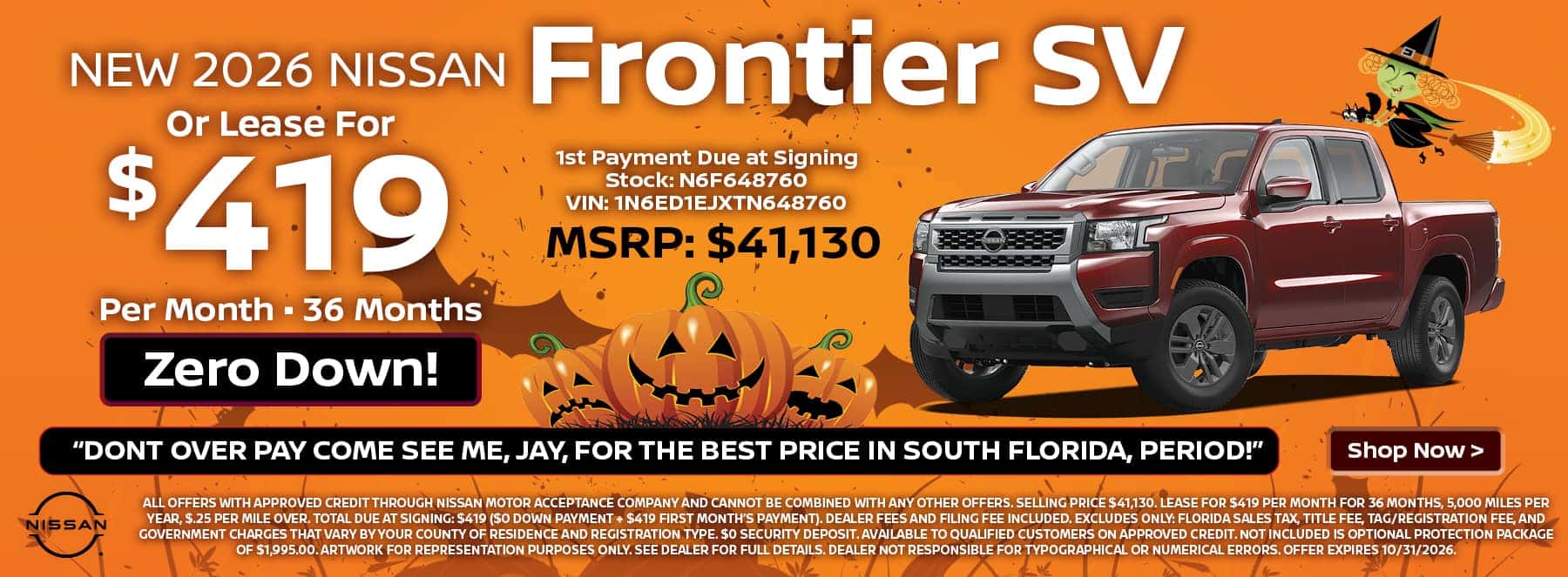 Nissan of Fort Pierce October Specials