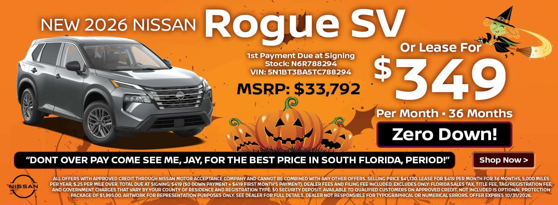 Nissan of Fort Pierce October Specials