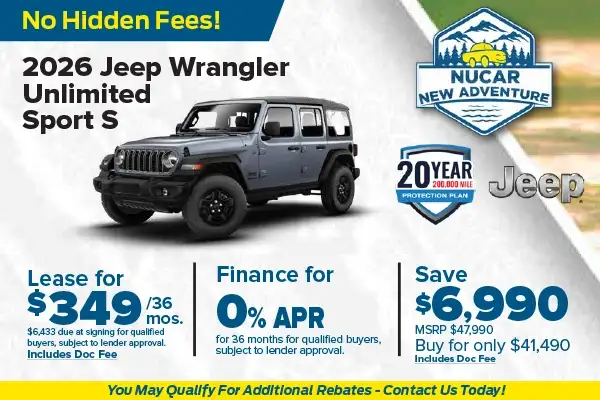 New 2026 Jeep Wrangler Unlimited Sport S