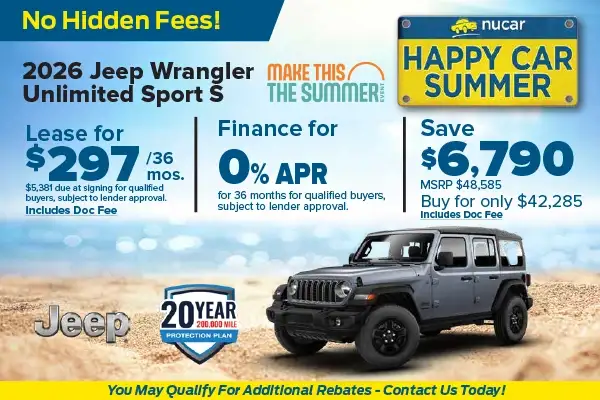 New 2026 Jeep Wrangler Unlimited Sport S