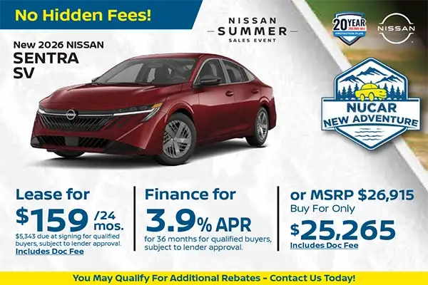 New 2026 Nissan Sentra SV