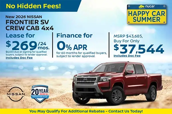 New 2026 Nissan Frontier SV Crew Cab 4X4