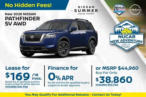New 2026 Nissan Pathfinder SV 4WD