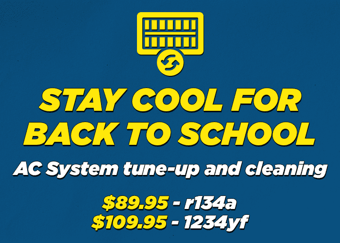Ac system tune up and cleaning 89.95- r134a 109.95 1234yf