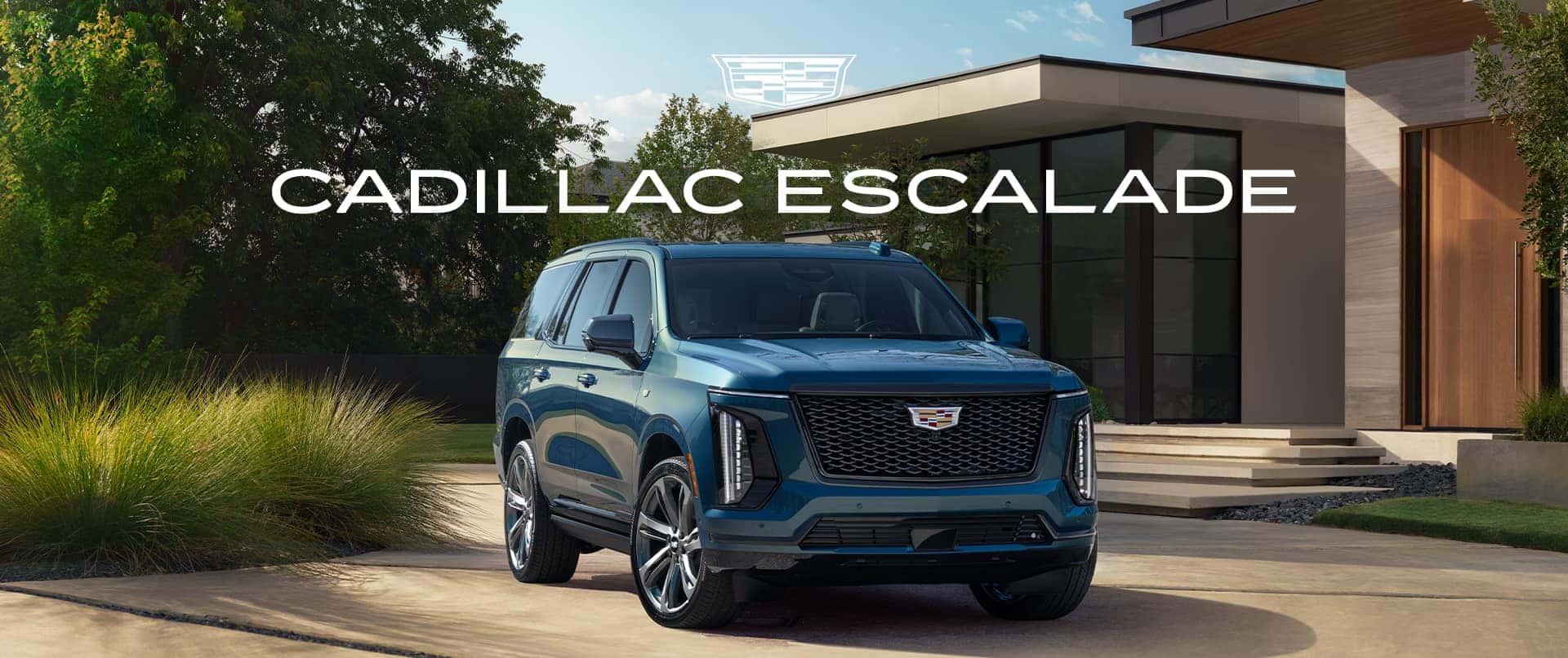 2026 Cadillac Escalade showcased on a luxury dealership lot, highlighting its bold exterior design and premium presence