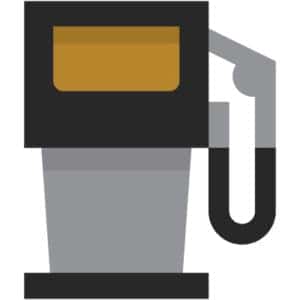 Black and gold gas pump