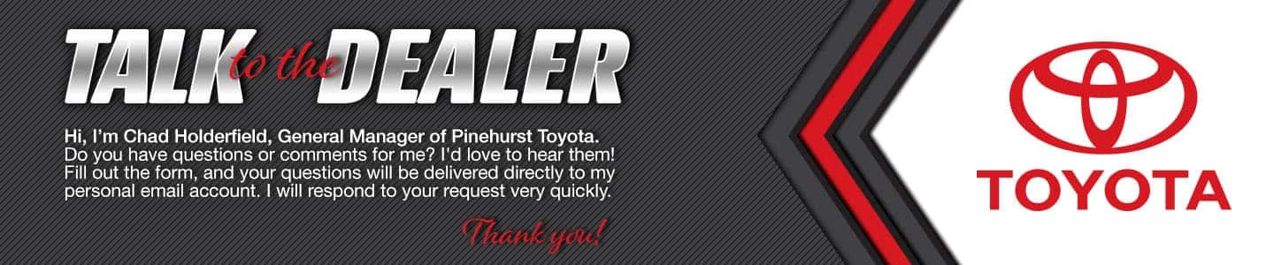 Talk to the Dealer banner