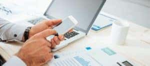 man calculating his finances