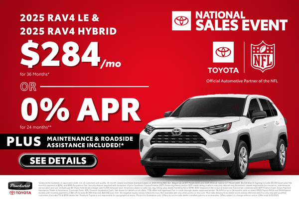 <strong><center>New 2025 Toyota RAV4 LE & RAV4 Hybrid Models</strong></center>