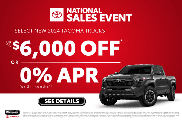 <strong><center>Select New 2024 Tacoma Trucks</strong></center>