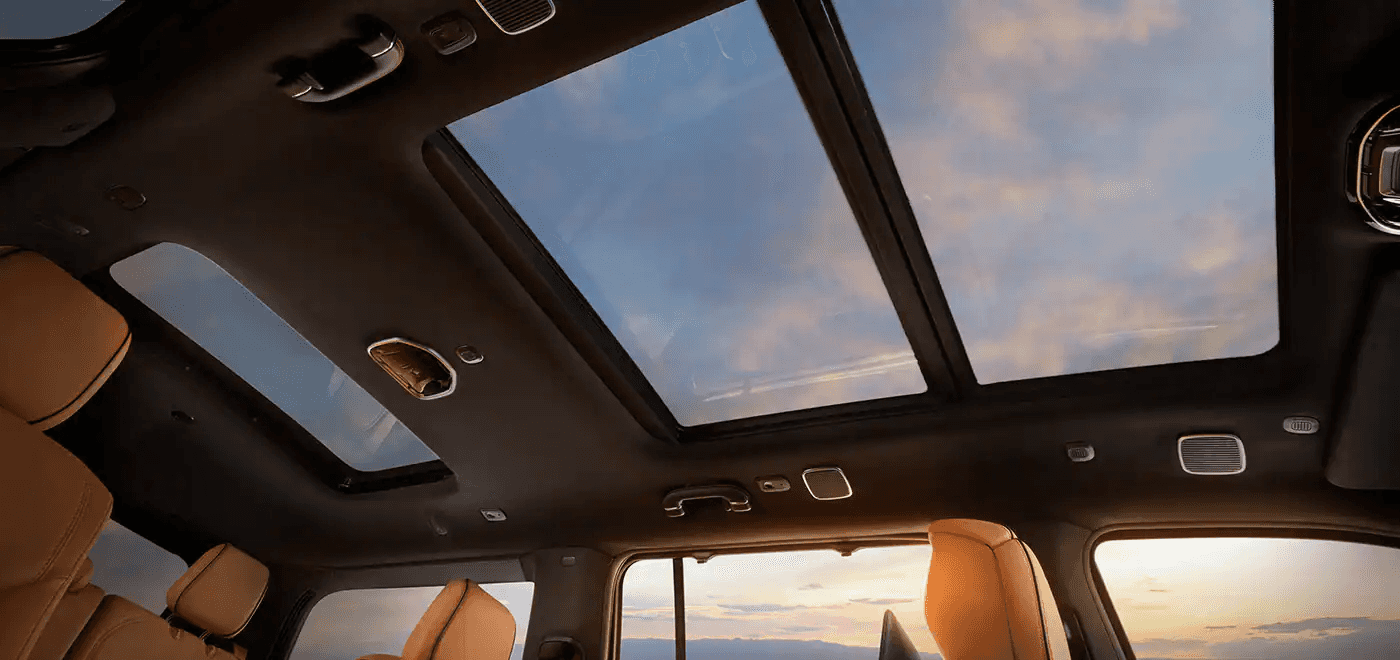 2022 Jeep Wagoneer sunroof from interior