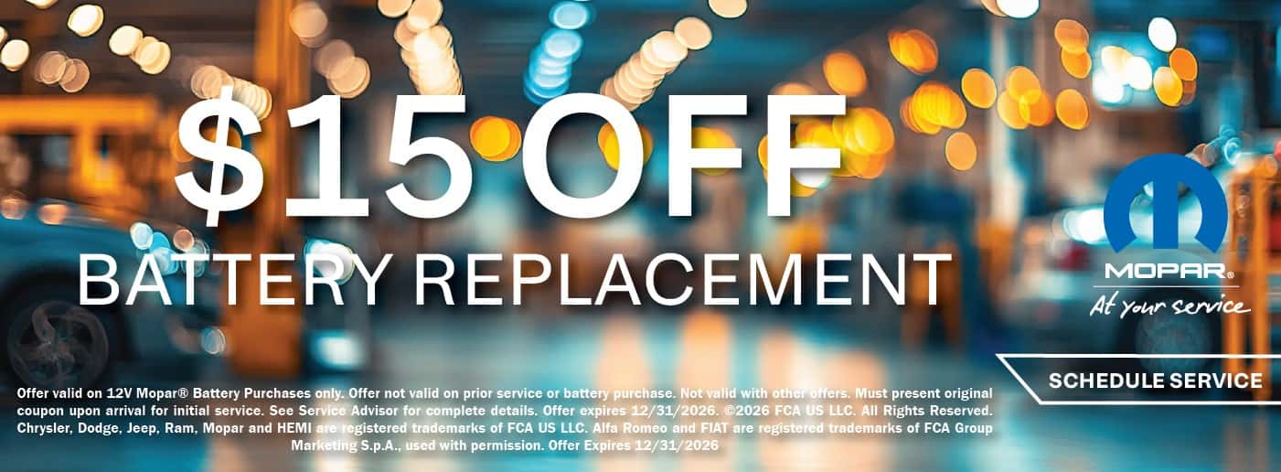 $15 Off Battery Replacement