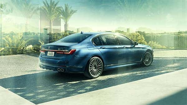 BMW 7Series Parked Outside Home