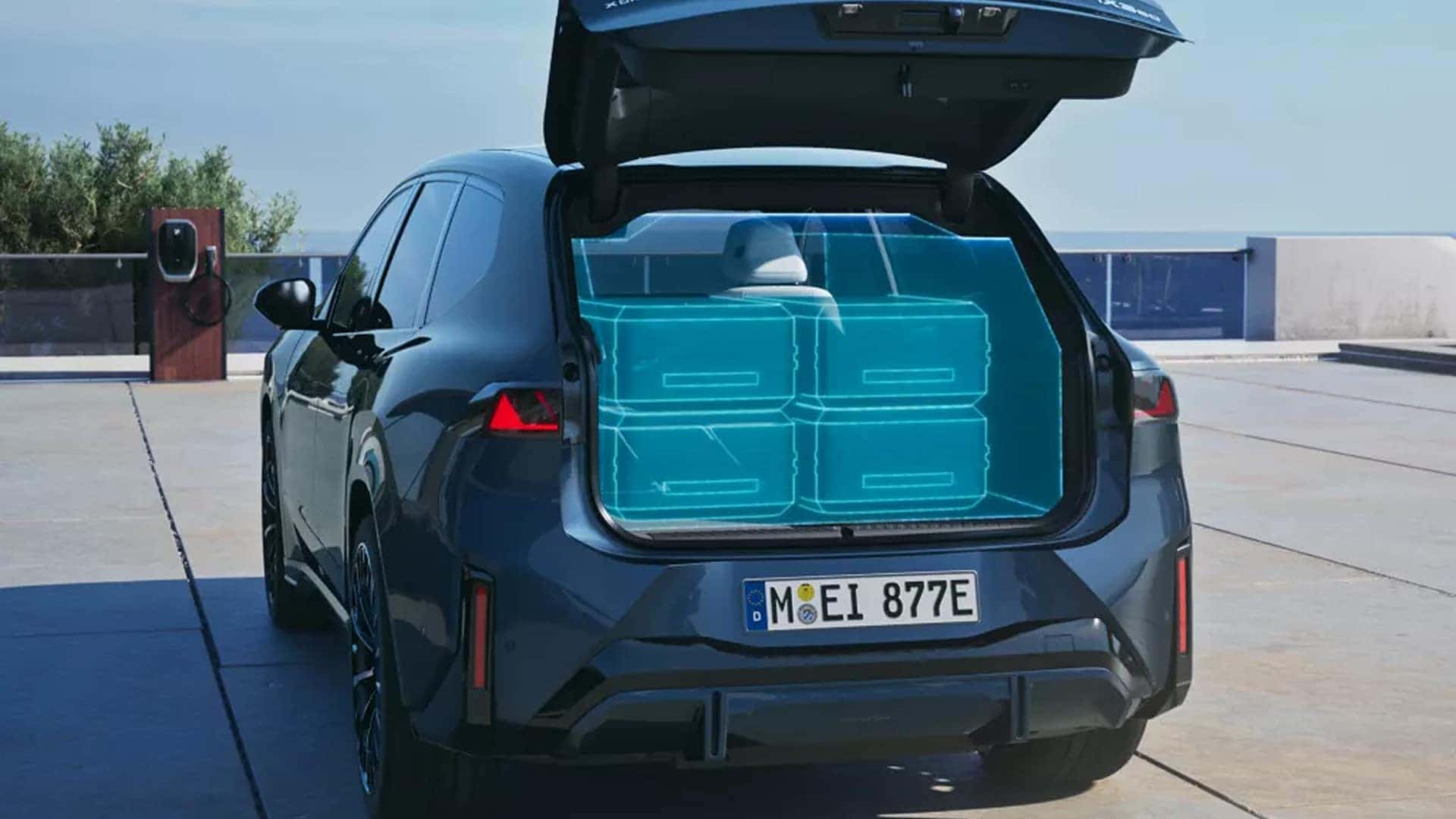 bmw ix3 with trunk open