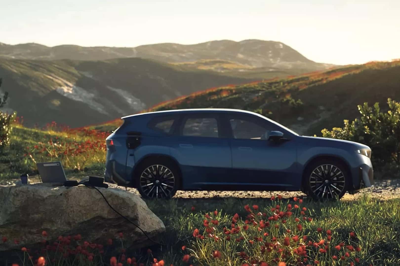 bmw ix3 charging in field