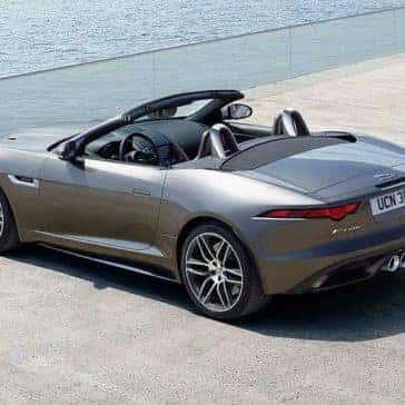 2020-Jaguar-F-TYPE-R-Dynamic-in-Silicon-Silver-parked-next-to-the-sea