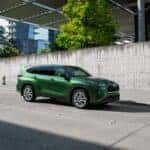 The Evergreen 2025 Toyota Highlander, Parked Outside A Building