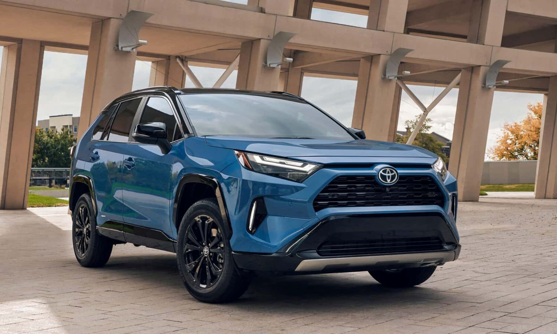 The Blue 2025 Toyota RAV4 Hybrid