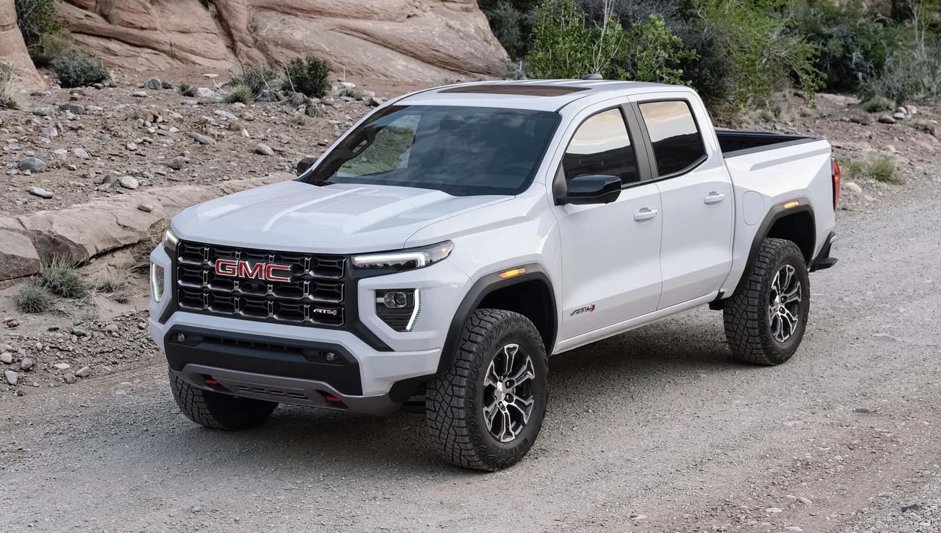 New GMC Canyon AT4 Front Side View Off Road