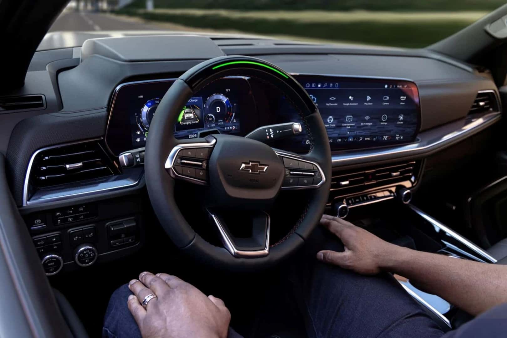 The Chevy Tahoe's Steering Wheel Guided By The Amazing And Dependable Super Cruise