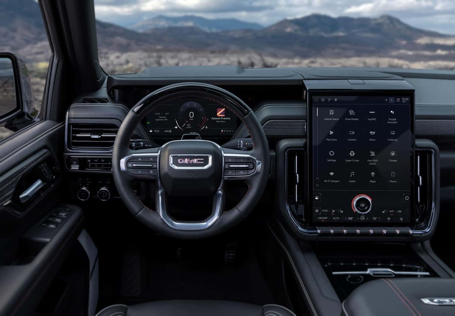 The Safest SUV's Front Interior: The 2025 GMC Yukon