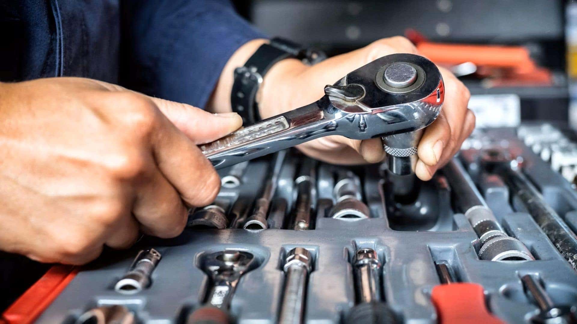 A Variety Of Car Sockets In A Car Socket Set