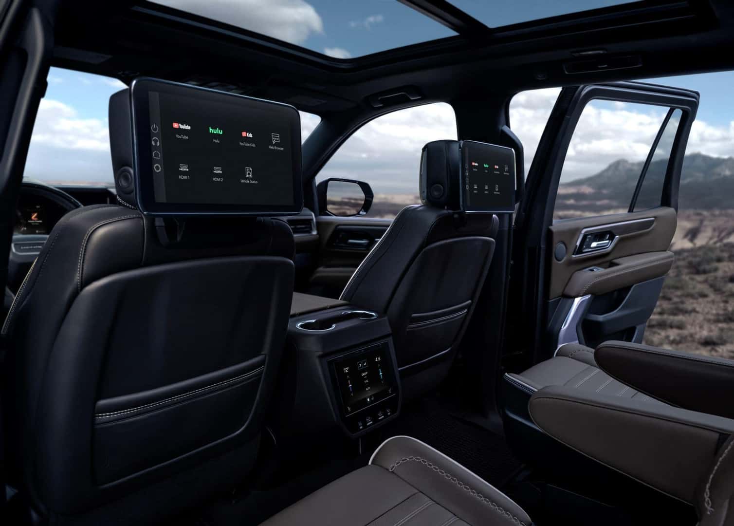 The Twin Rear Seat Infotainment Centers Of The Spoiling 2025 GMC Yukon Denali Ultimate