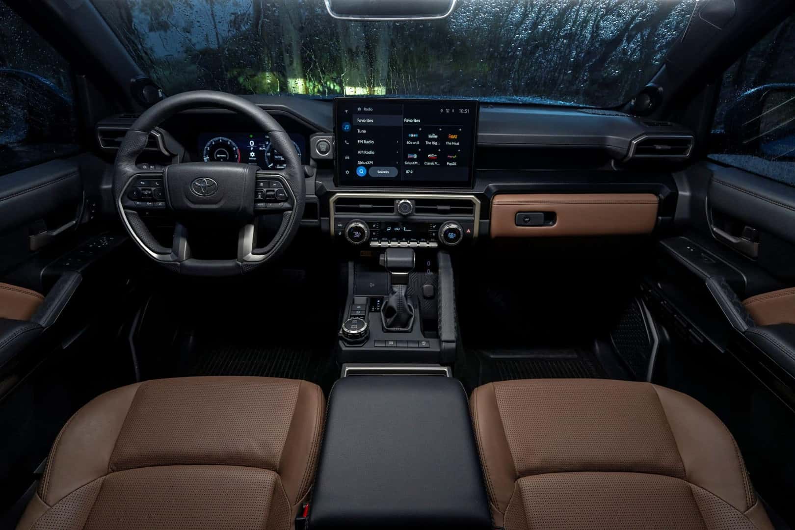 The Beautiful Brown Leather Front Interior Of The Manly 2025 Toyota 4Runner Limited