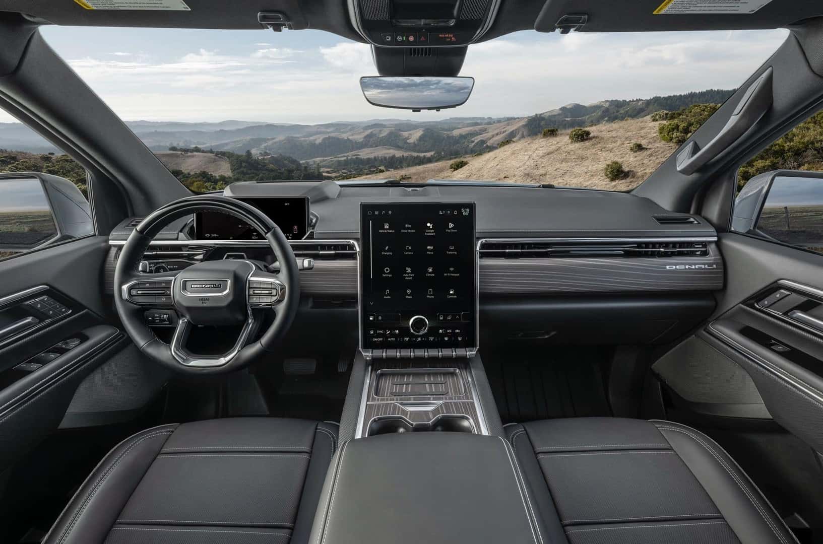 The Luxurious And Praiseworthy Front Interior Of The Superb 2025 GMC Sierra EV Denali