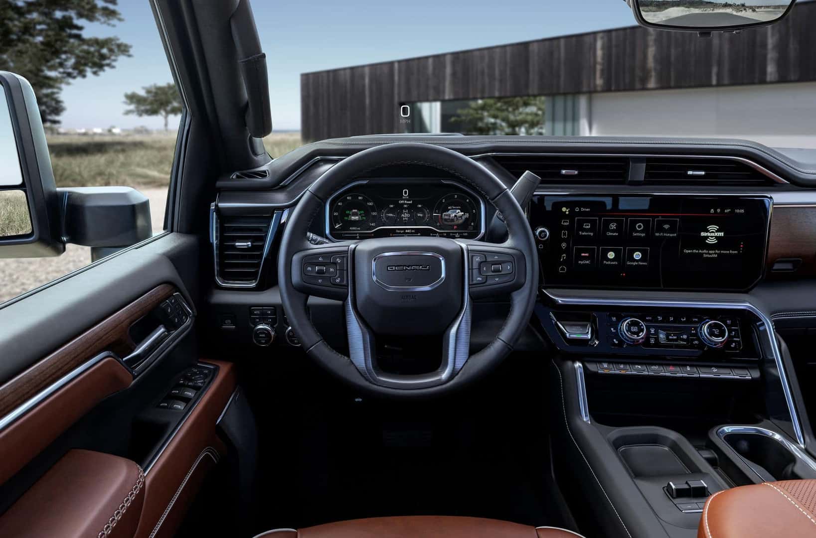 The Comfortable And Easygoing Steering Wheel Of The Reliable 2024 GMC Sierra 2500 HD Denali Ultimate
