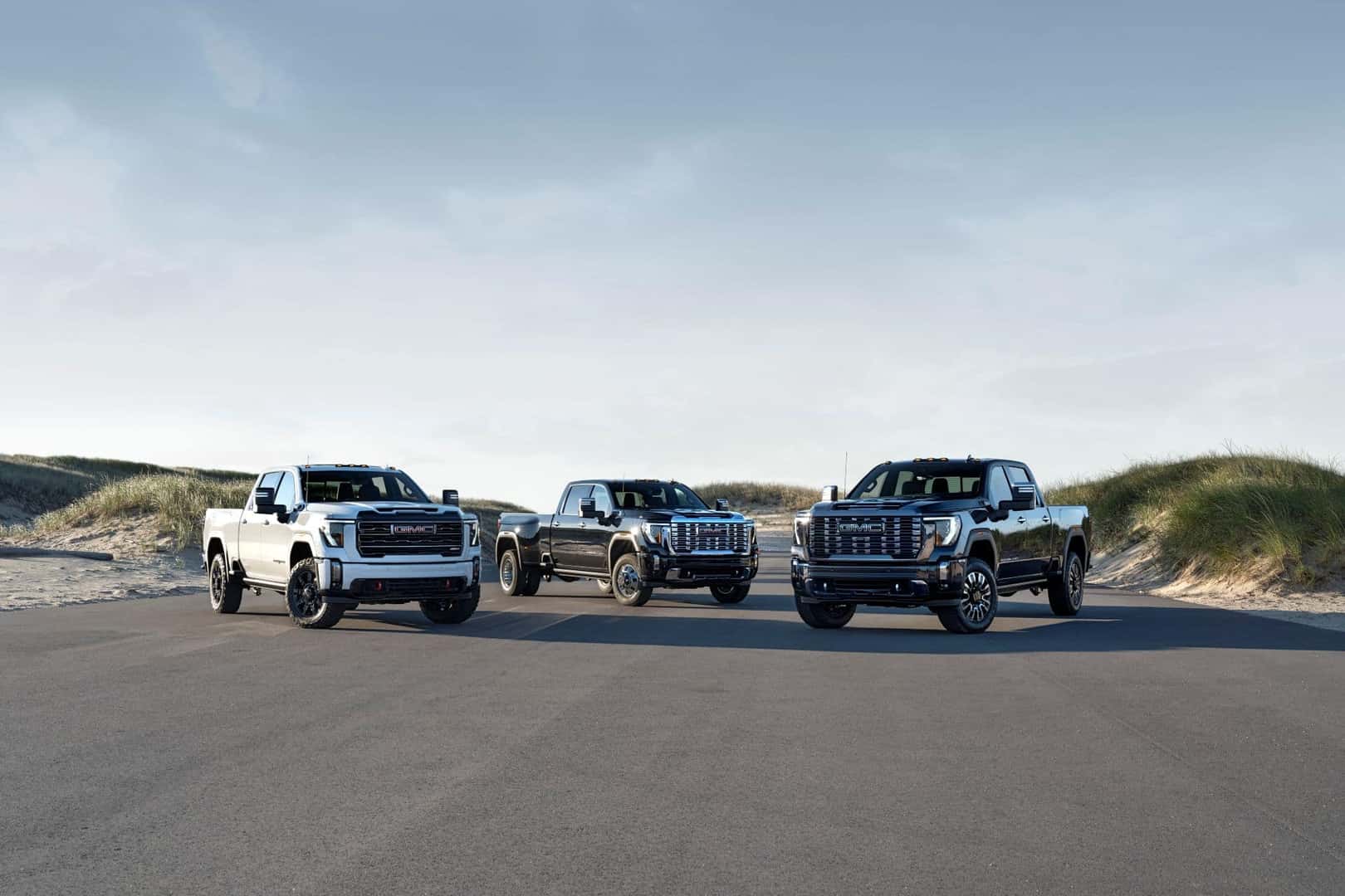 The Capable And Usuable 2024 GMC Sierra HD Lineup, Parked On Smooth Concrete