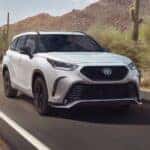2026 Toyota Highlander White Driving