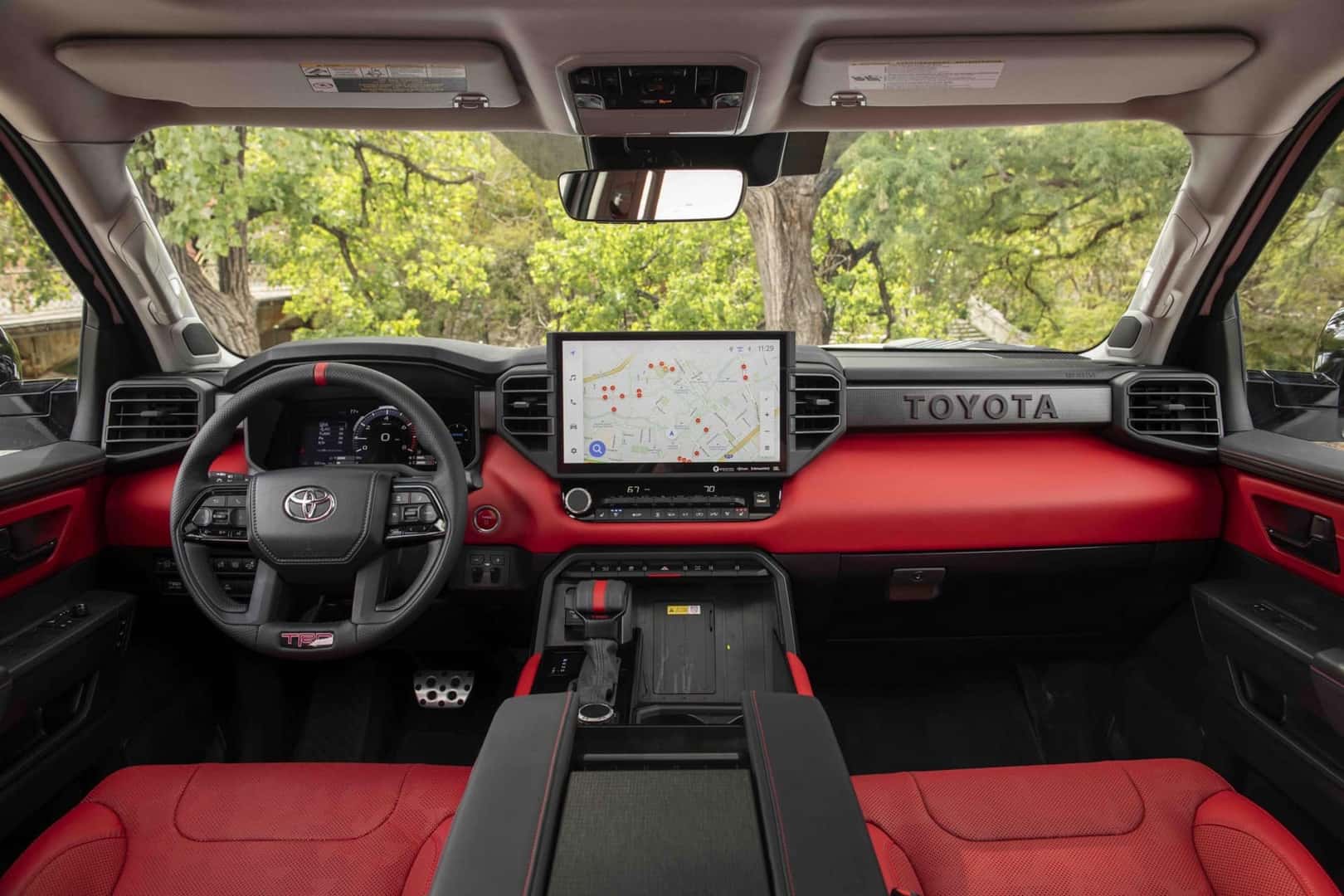 2026 Toyota TRD Pro Tundra Wave Maker Red and Black Interior 