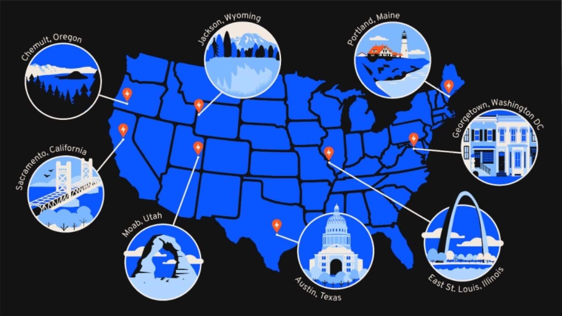 A Detailed National Map Of The EV Charging Station Locations Graphic