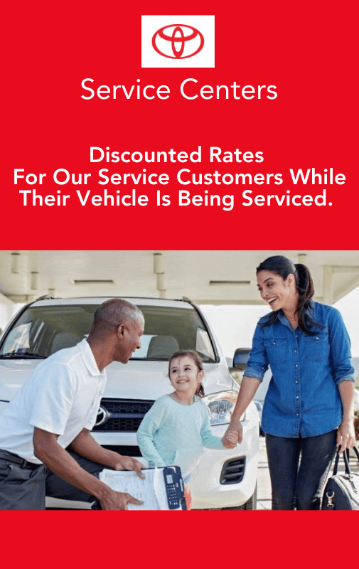 Discounted rates for our service customers while their vehicle is being serviced
