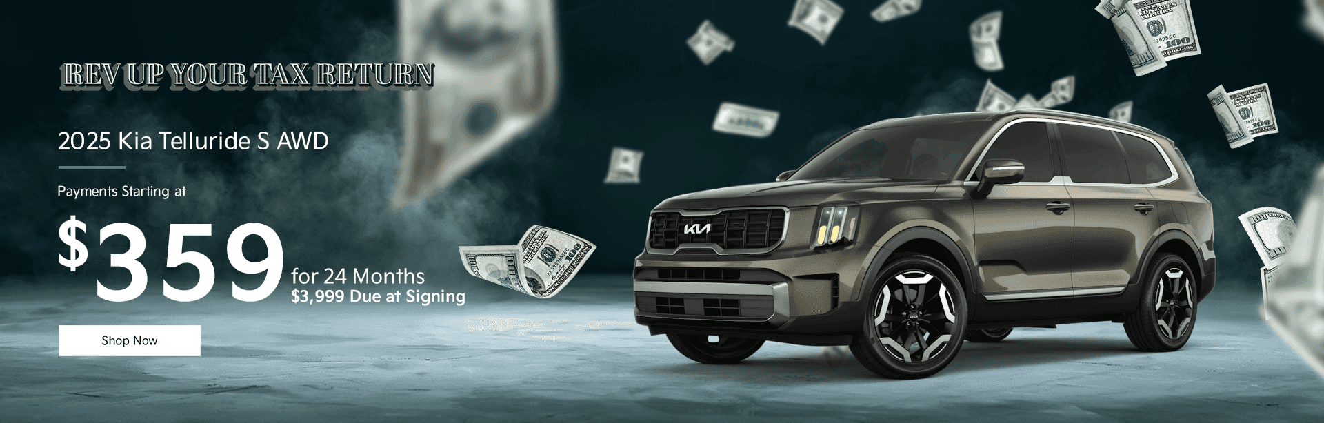 2025 Kia Telluride S AWD Payments Starting at $359 for 24 Months | $3,999 Due at Signing