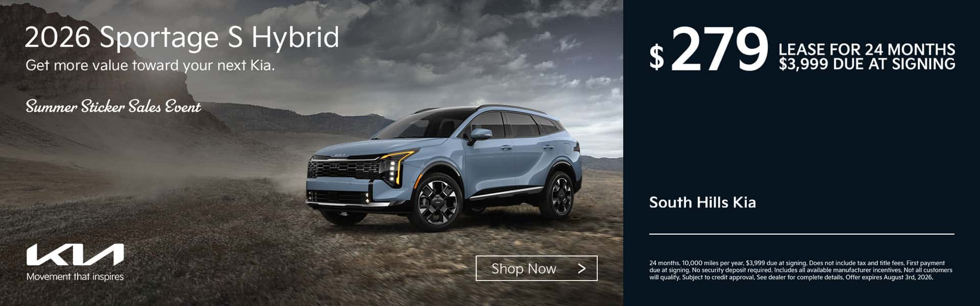 South-Hills-Kia—July-2026—26-Sportage-Hybrid—1920×600