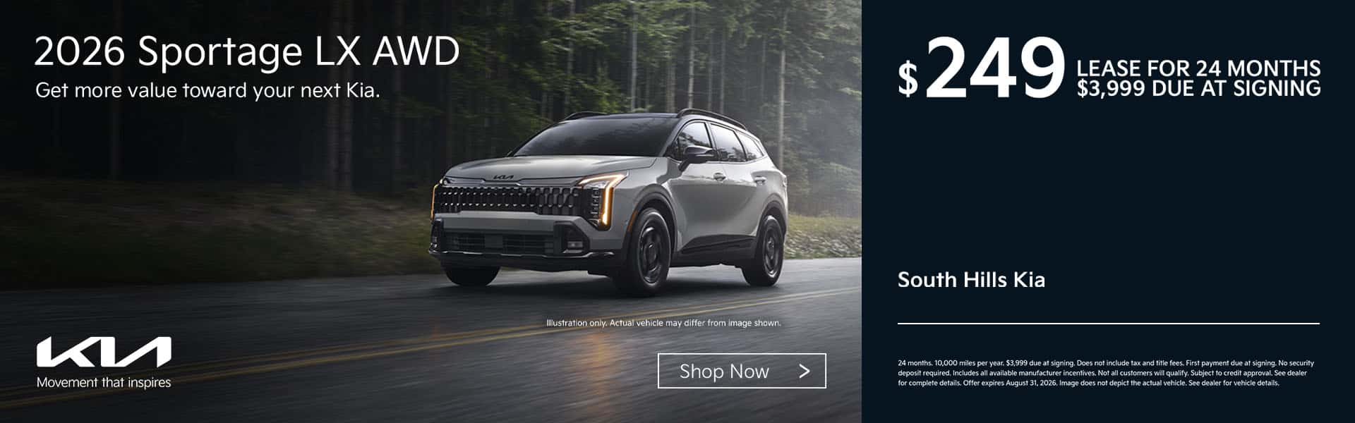 2026 Kia Sportage LX AWD Lease Offer