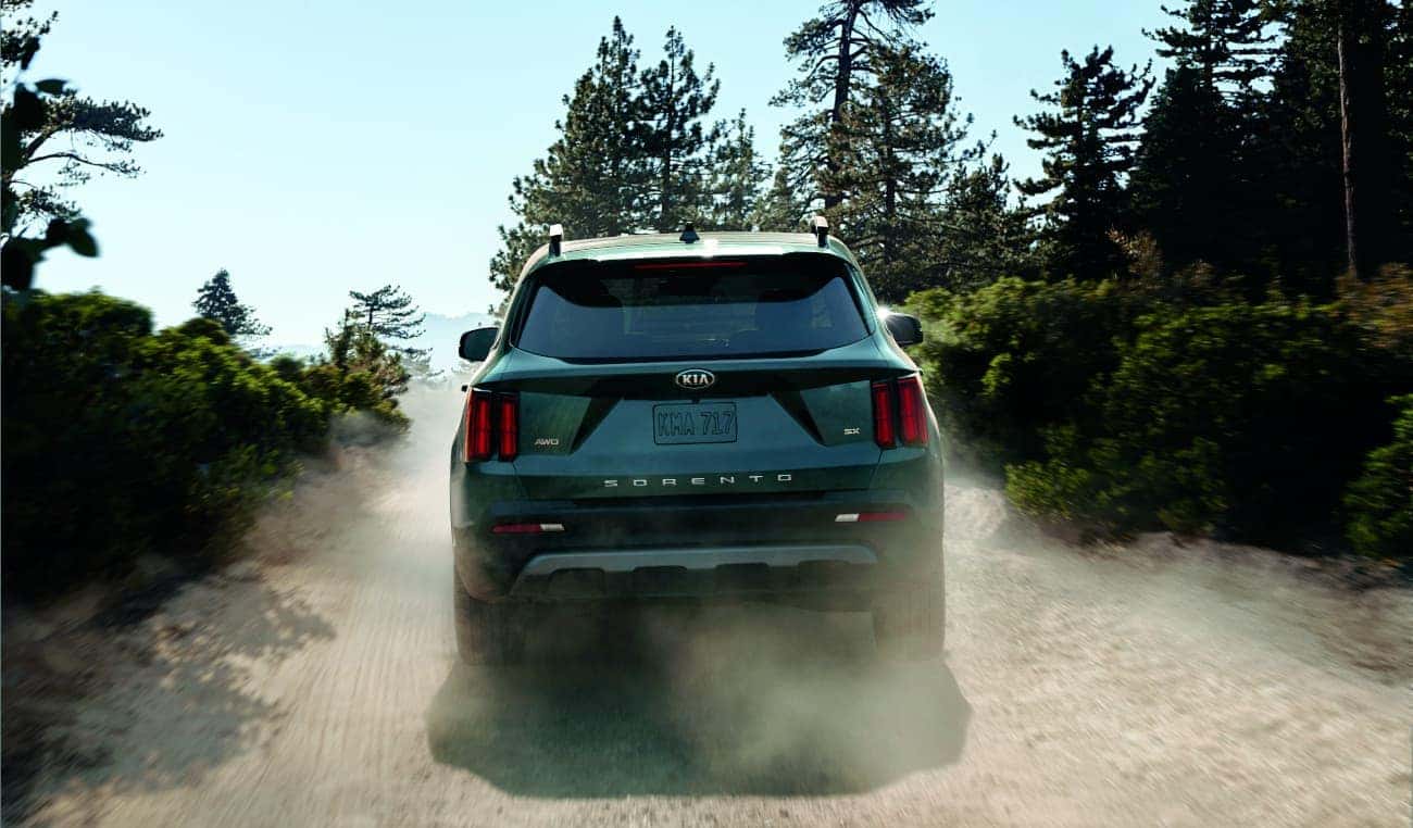 Rear view of a 2021 Kia Sorento