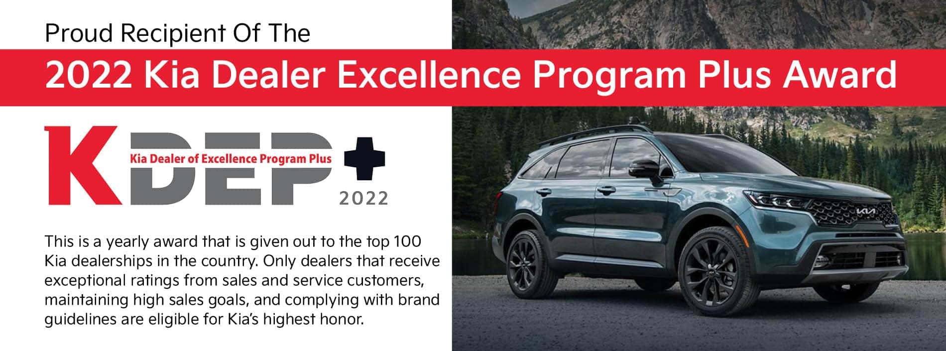 2022 Kia Dealer Excellence Program Award | Southlake Kia
