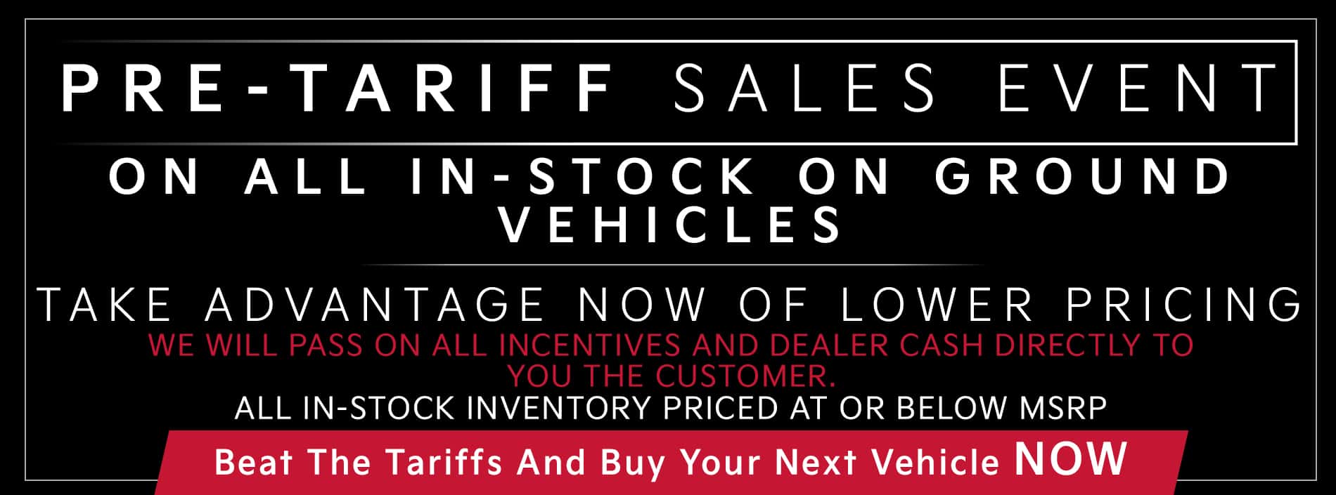 Pre Tariff Sales Event | Southlake Kia
