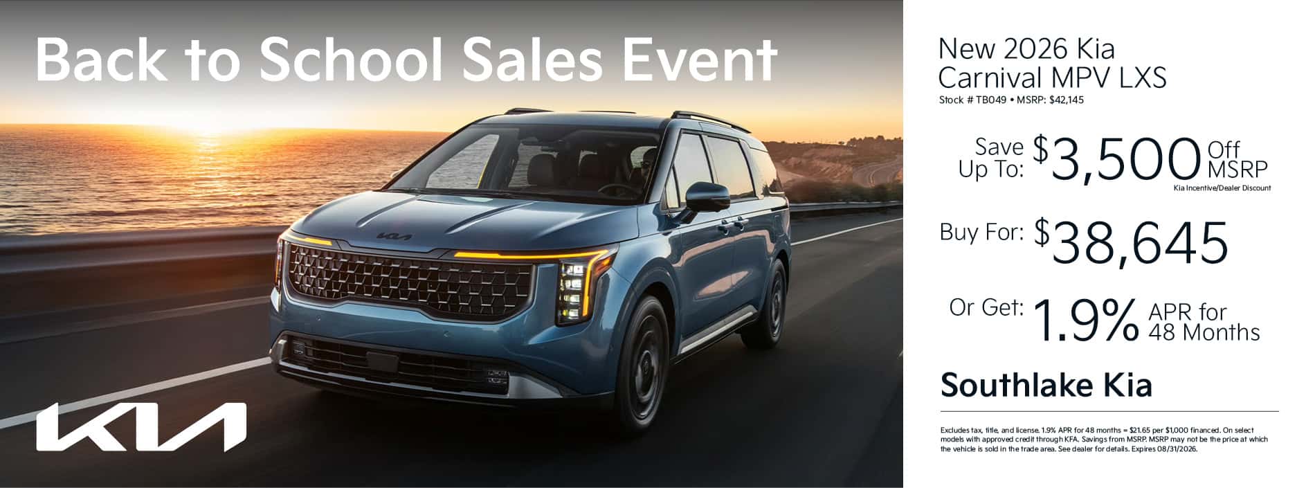 2026 Kia Carnival MPV Special Offer | Merrillville, Indiana