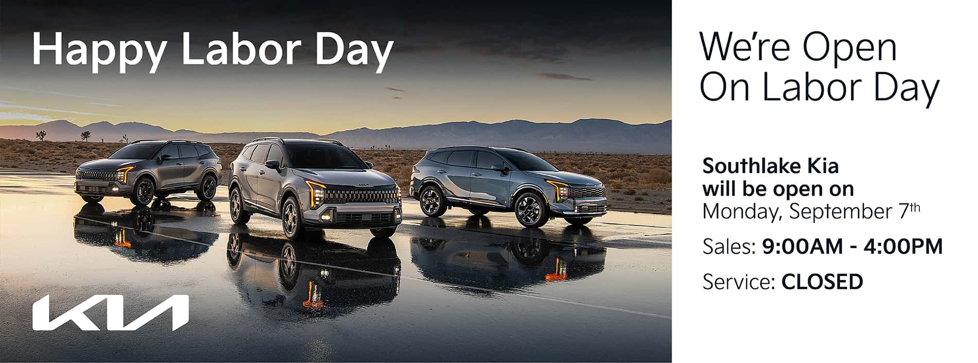 Labor Day Hours | Southlake Kia