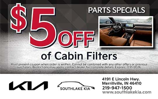 $5 Off Cabin Filters | Southlake Kia
