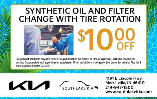 Synthetic Oil and Flter Offer | Southlake Kia