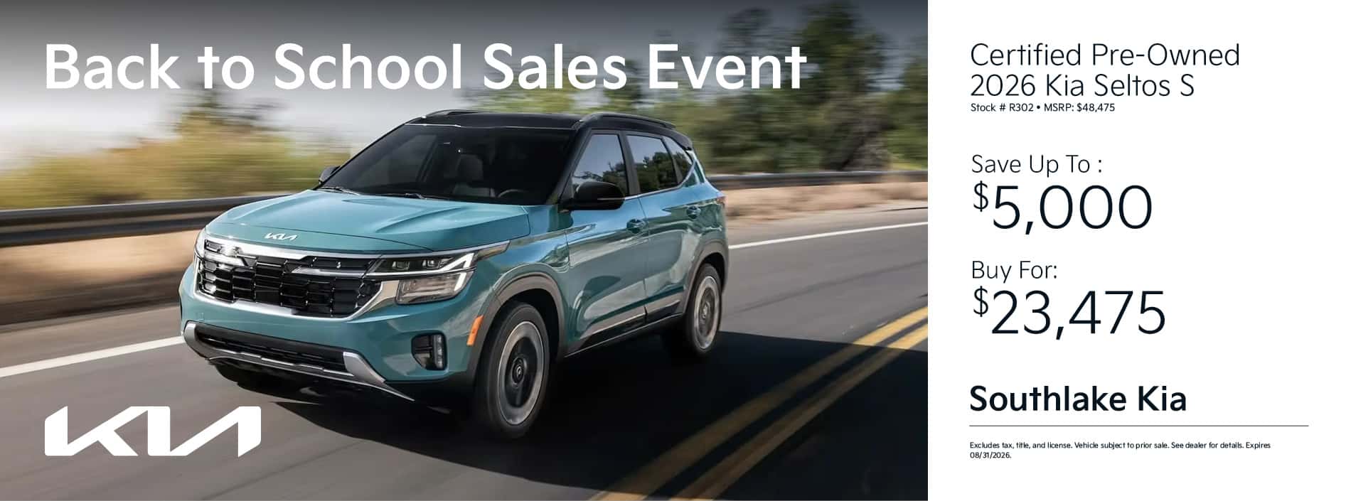 2026 Kia Seltos Special CPO Offer | Merrillville, Indiana