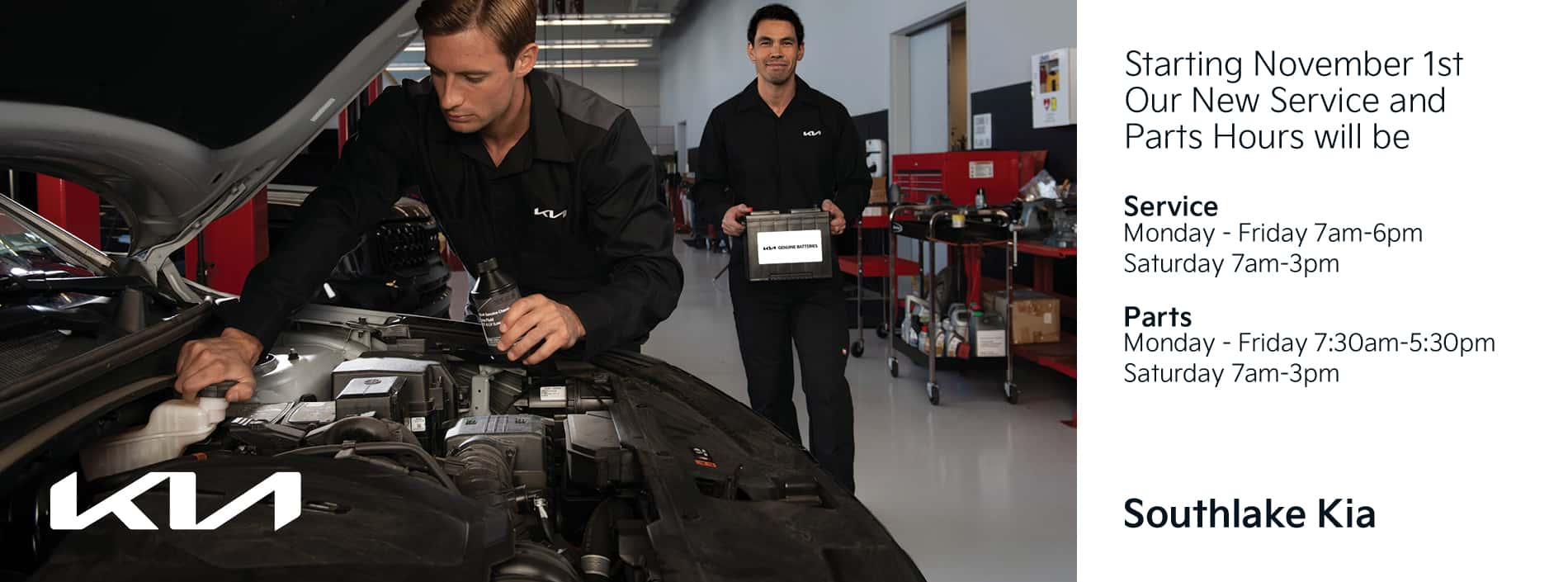 Service and Parts Hours | Southlake Kia