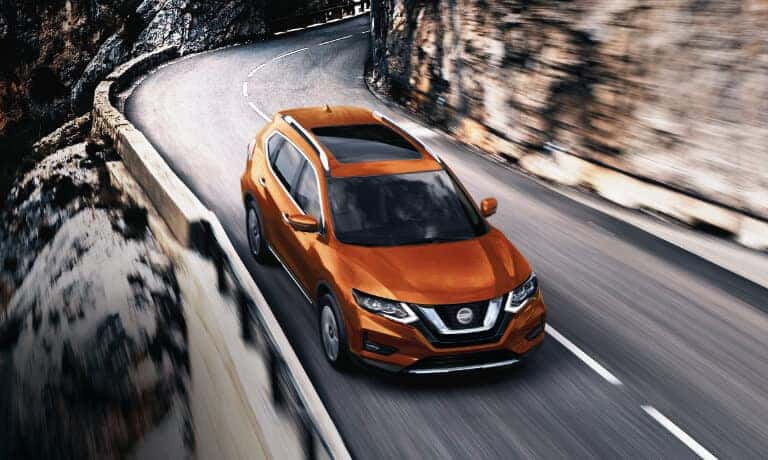 2020 Nissan Rogue Exterior Driving On A Mountain Road