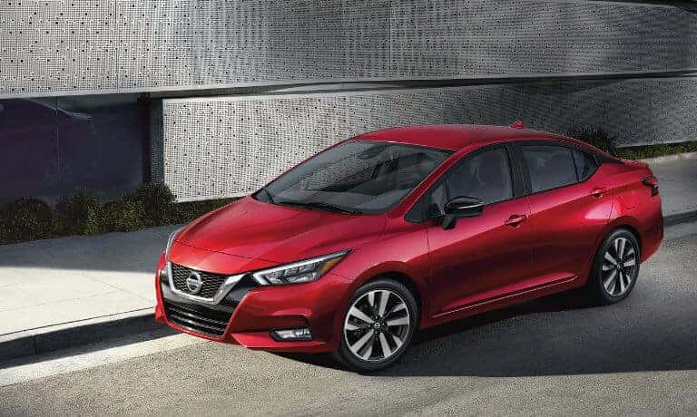 2021 Nissan Versa Exterior Parked By Building